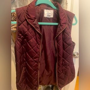 Pretty quilted maroon vest